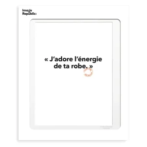 Image Republic Affiches & Tableaux>Affiche Loic Prigent J'Adore L'Energie - 30 X 40 Cm