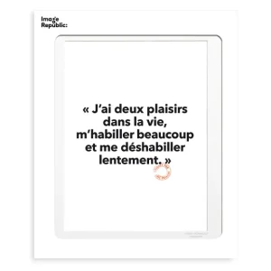 Image Republic Affiches & Tableaux>Affiche Loic Prigent J'Ai Deux Plaisirs - 30 X 40 Cm