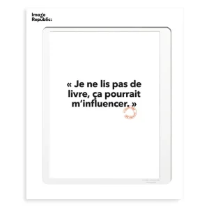 Image Republic Affiches & Tableaux>Affiche Loic Prigent Je Ne Lis Pas - 30 X 40 Cm