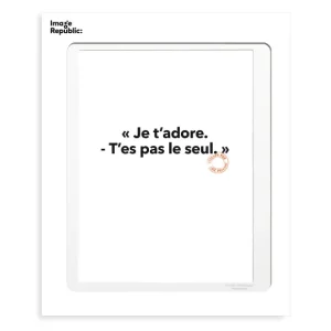 Image Republic Affiches & Tableaux>Affiche Loic Prigent Je T'Adore - 30 X 40 Cm