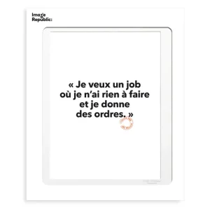 Image Republic Affiches & Tableaux>Affiche Loic Prigent Je Veux Un Job - 30 X 40 Cm