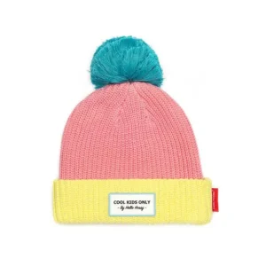 Hello Hossy Lunettes & Couvre-Chefs>Bonnet Color Block 9 A 18 Mois - Rose, Jaune Et Bleu