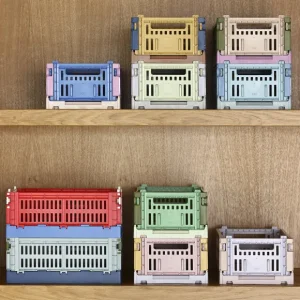 Hay Paniers & Boîtes>Caisse Crate Mix S - Olive/ Poudre