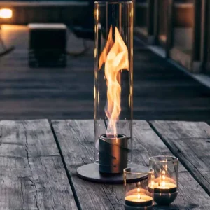 Höfats Lampes De Table>Cheminee / Feu De Table Spin 90 - O 19 X 40,5 Cm - Argent