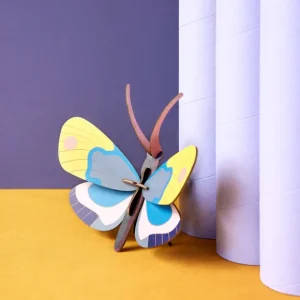 Studio Roof Art Mural>Décoration Murale Papillon Monarque Jaune En Carton Recycle