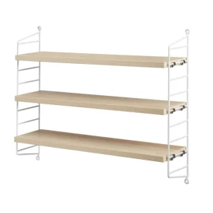 String Furniture Etagères>Etagere String Pocket - Frene Et Blanc