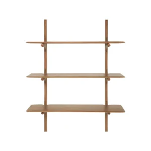 Ethnicraft Etagères>3 Etagères Murales Pi En Acajou Verni - 100 X 35 X 126 Cm