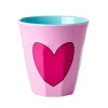 Rice Tasses & Mugs>Gobelet Coeur En Melamine - Rose