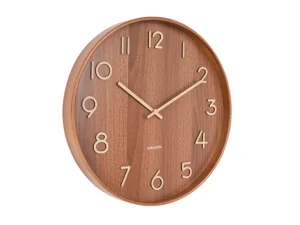 Sélectionné par Fleux Horloges>Horloge Murale Pure En Bois De Tilleul - O 40 Cm - Dark