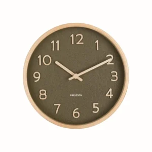 Sélectionné par Fleux Horloges>Horloge Murale Pure Wood Grain S - Vert
