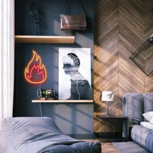 Sélectionné par Fleux Appliques Murales>Lampe Murale Neon Led Fire - Rouge