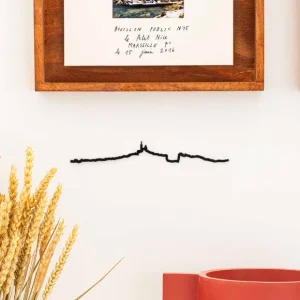 The Line Art Mural>Mini Frise Decorative Marseille - Noir - 19 Cm