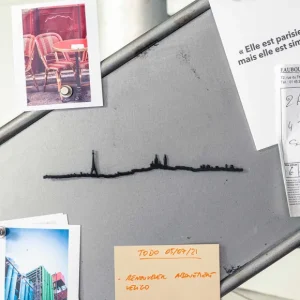 The Line Art Mural>Mini Frise Decorative Paris - Noir - 19 Cm