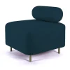 ENOstudio Fauteuils & Repose-Pieds>Ottoman Bovari Tissu Bleu Paon Nobilia 77