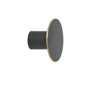 Ferm Living Porte-manteaux & Patères>Patere Flat Circle Noir Pm