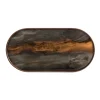 Ethnicraft Plats & Plateaux>Plateau En Verre - Bronze Organic - Oblong - 71 X 36 Cm
