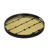 Ethnicraft Plats & Plateaux>Plateau En Verre Et Feuille D'Or Brown Dots - O 48 Cm