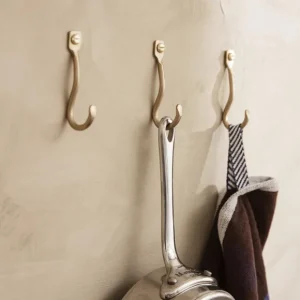 Ferm Living Porte-manteaux & Patères>Set De 3 Pateres Curvature Laiton Dore
