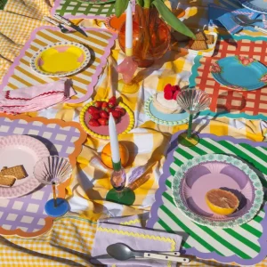 Fleux Sets De Table & Dessous De Verre>Set De Table Biscotti A Carreaux - 38 Cm X 48 Cm -Rouge & Bleu