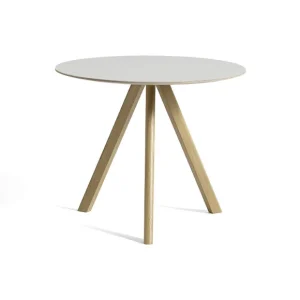 Hay Tables À Manger>Table Cph20 Ronde Chene Clair Huile & Linoleum - Creme
