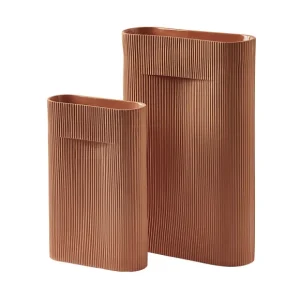 Muuto Vases>Vase Ridge En Terre Cuite - H 48,5 Cm Terracotta