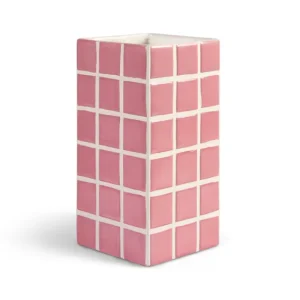 &klevering Vases>Vase Tile En Dolomie Vert